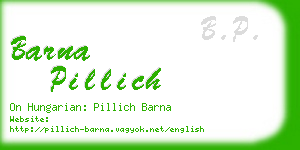 barna pillich business card